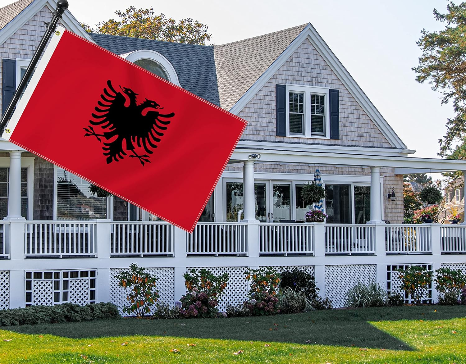 Large 3&times;5 FT Albania Flag, Big 75D Albanian National Outdoor Banner,Decorgarden with Brass Gromment image number 2
