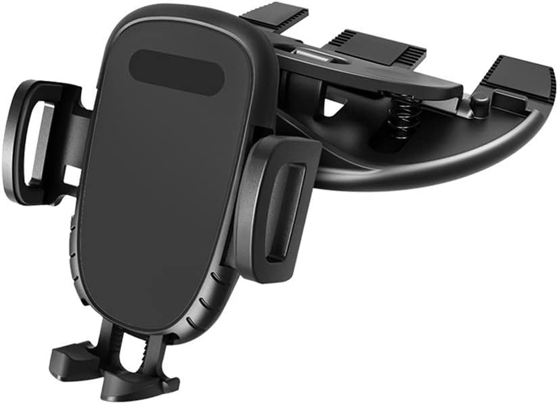 Car Phone Holder for CD Slot, Cell Phone Mount for CD Player, Magnetic or One Button Release, Silicone Pad Protection and 360&deg; Rotation, Compatible with All Iphone, Android, Smartphones