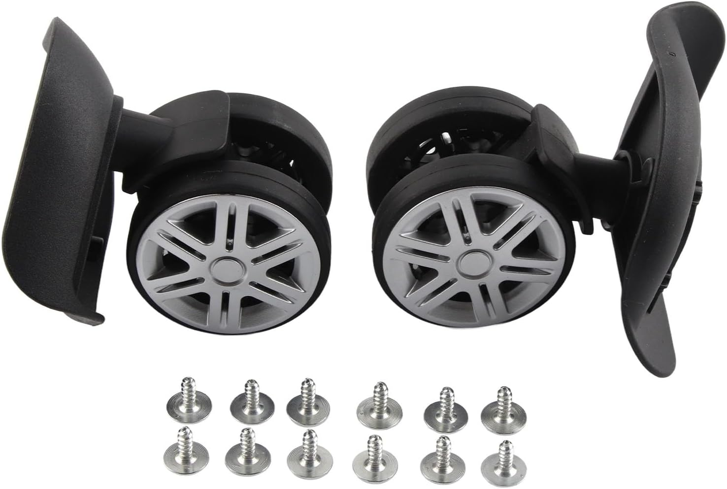 LOCADENCE 1 Pair Luggage Suitcase Wheels, Quiet Swivel Luggage Caster Wheels for the Maintenance and Replacement of Luggage Wheels image number 5