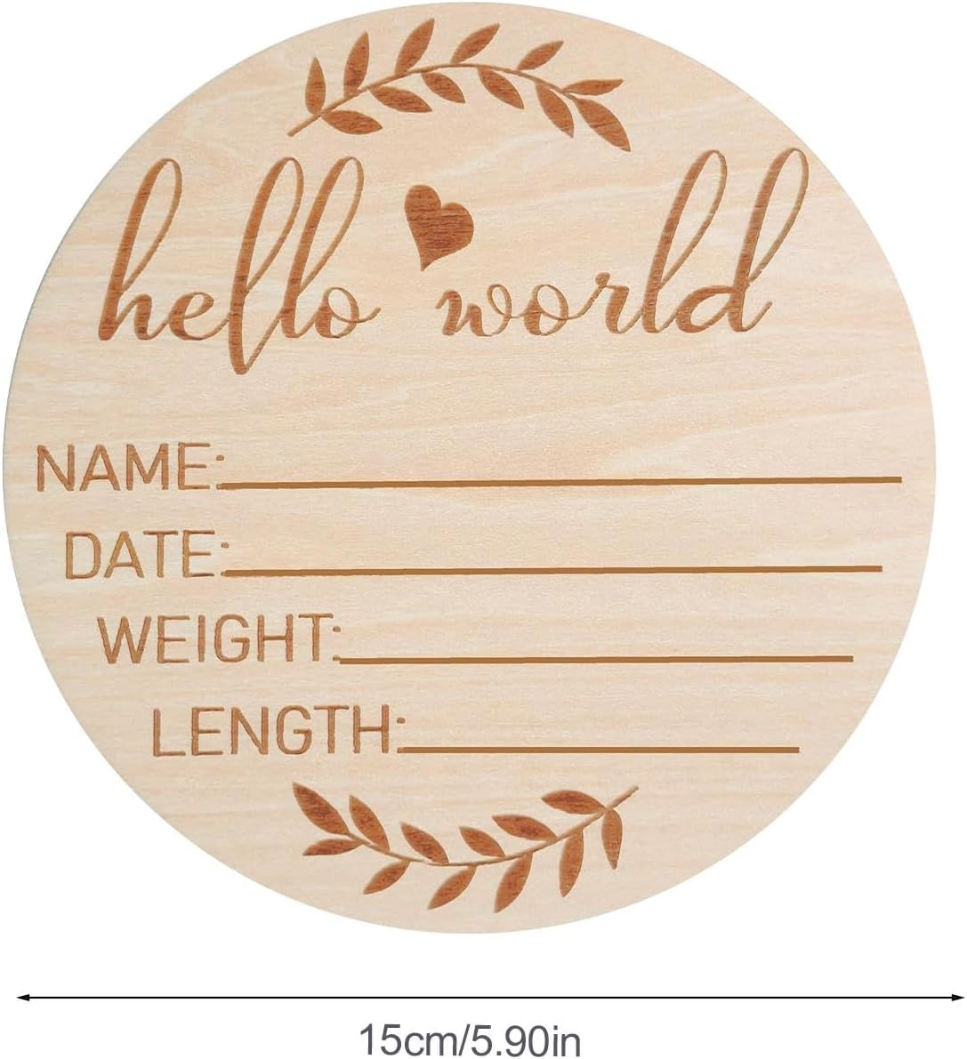 Baby Announcement Sign,Wooden Baby Birth Sign 5.9 Inch | Unique Baby Name Announcement Sign for Welcome Baby Come image number 6