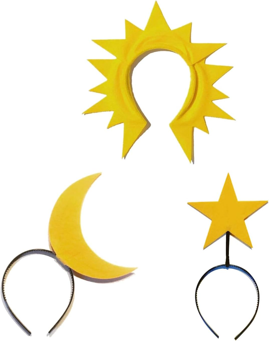 Star Hair Bands Photo Booth Props Eye-Catching Sun Headbands Party Headwear Funny Headbands for Music Festivals