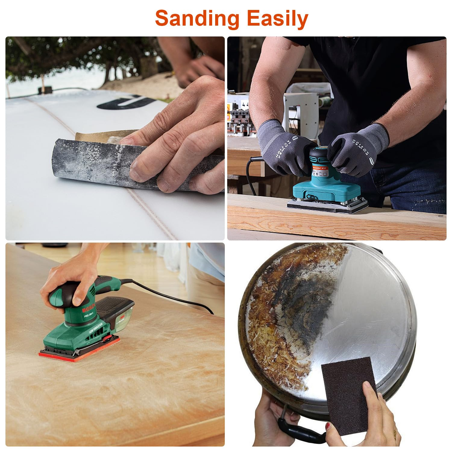 Sand Paper,48 PCS Sandpaper,120 to 5000 Assorted Grit Sandpaper Sheets,9 X 3.6 Inch Premium Wet Dry Sandpaper for Wood Furniture Finishing,Metal Sanding image number 1