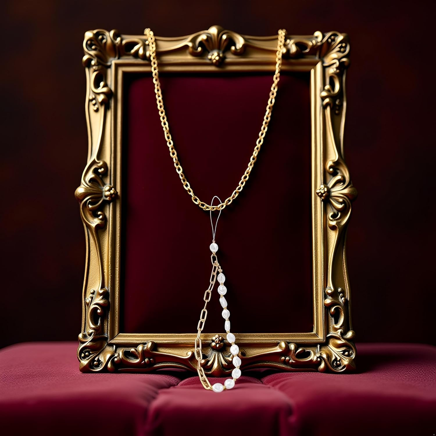 Jjlfresheners 1Pc White Phone Lanyard, Metal Chain, Pearl Beaded Phone Charms, Universal anti Lost Chain, Wrist Strap, Decorations Charm Keychain Accessories, Metal, Agate