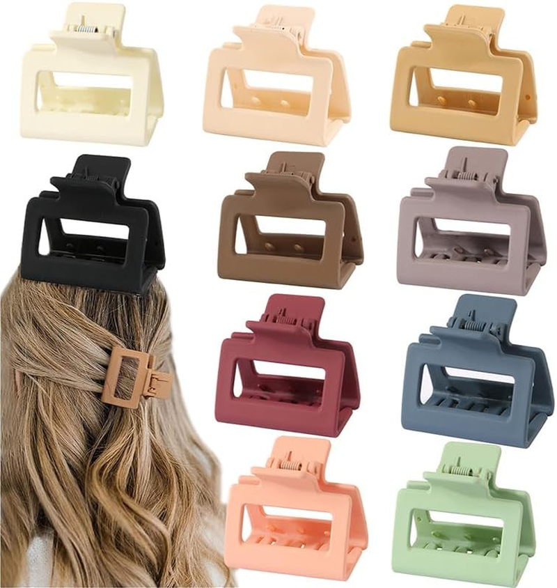 Hair Claw Clips 5Cm Fashion Women'S Solid Color Frosted PS Material Small Square Hairpin Hairpin Headdress Shark Clip Hair Accessories image number 2