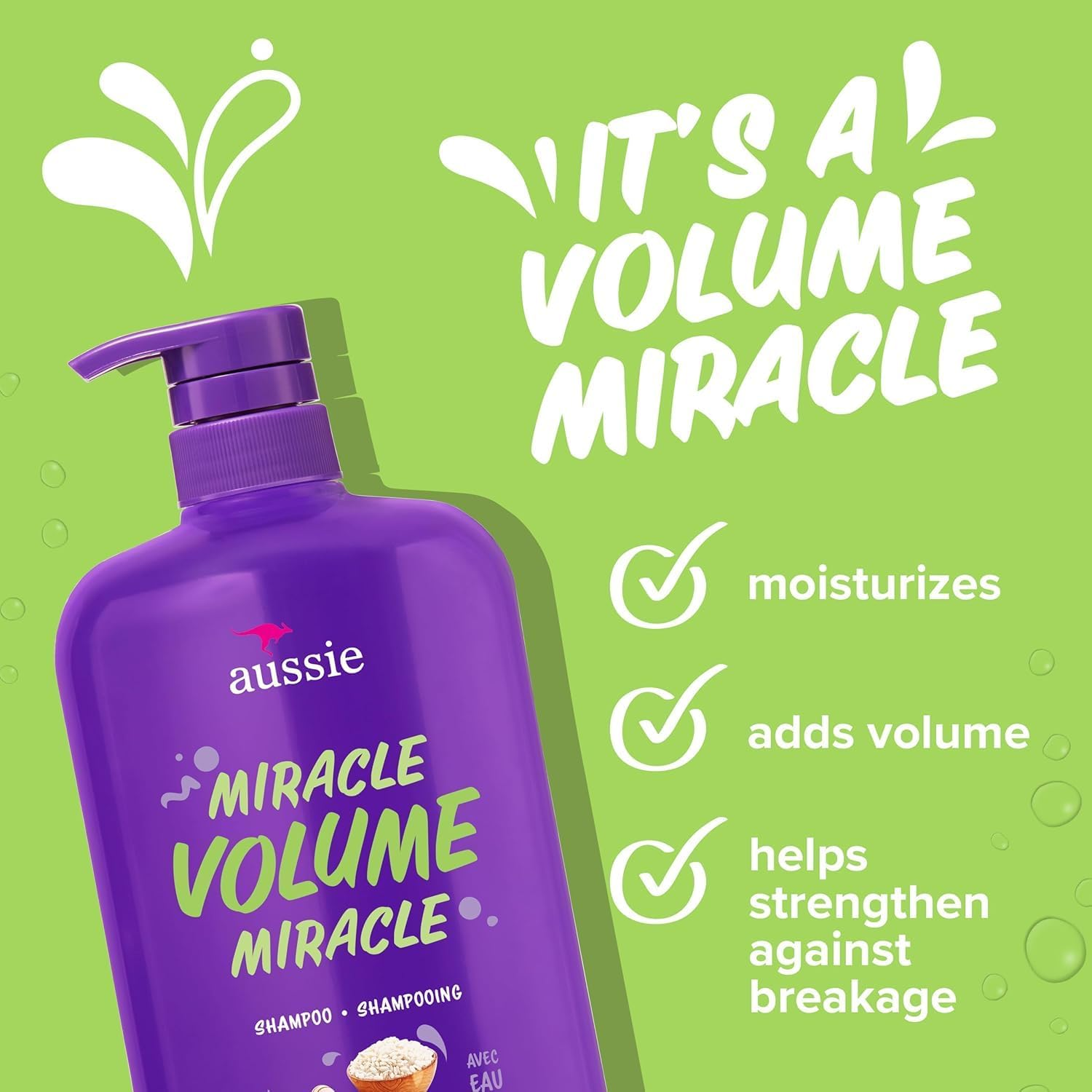 Aussie Miracle Volume with Plum & Bamboo, Paraben Free Shampoo, 26.2 Fl Oz image number 5