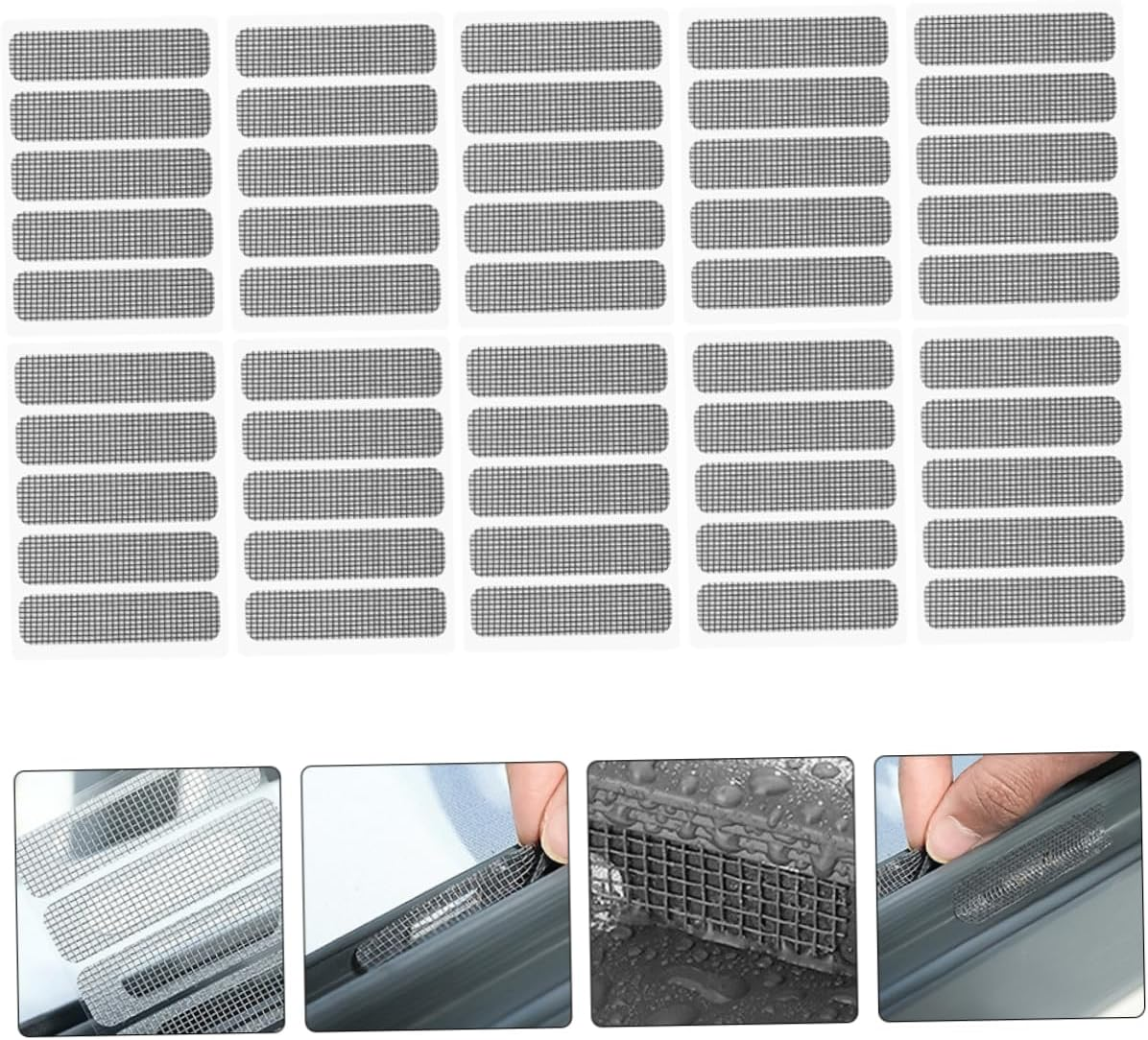 25 Sheets Screen Repair Patch Tape Self Adhesive Mesh Screen Door Repair Kit for Windows Rips and Tears Durable and Easy to Use for Home and Camping image number 2