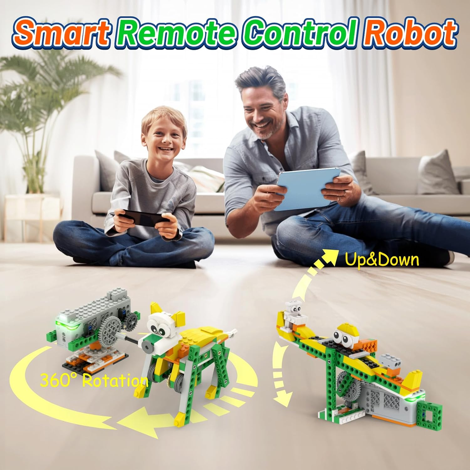 20-In-1 Robot Kit, STEM Programming Educational Building Block Robot Toy for Kids, Coding Learning, APP RC Robot/Car. image number 2