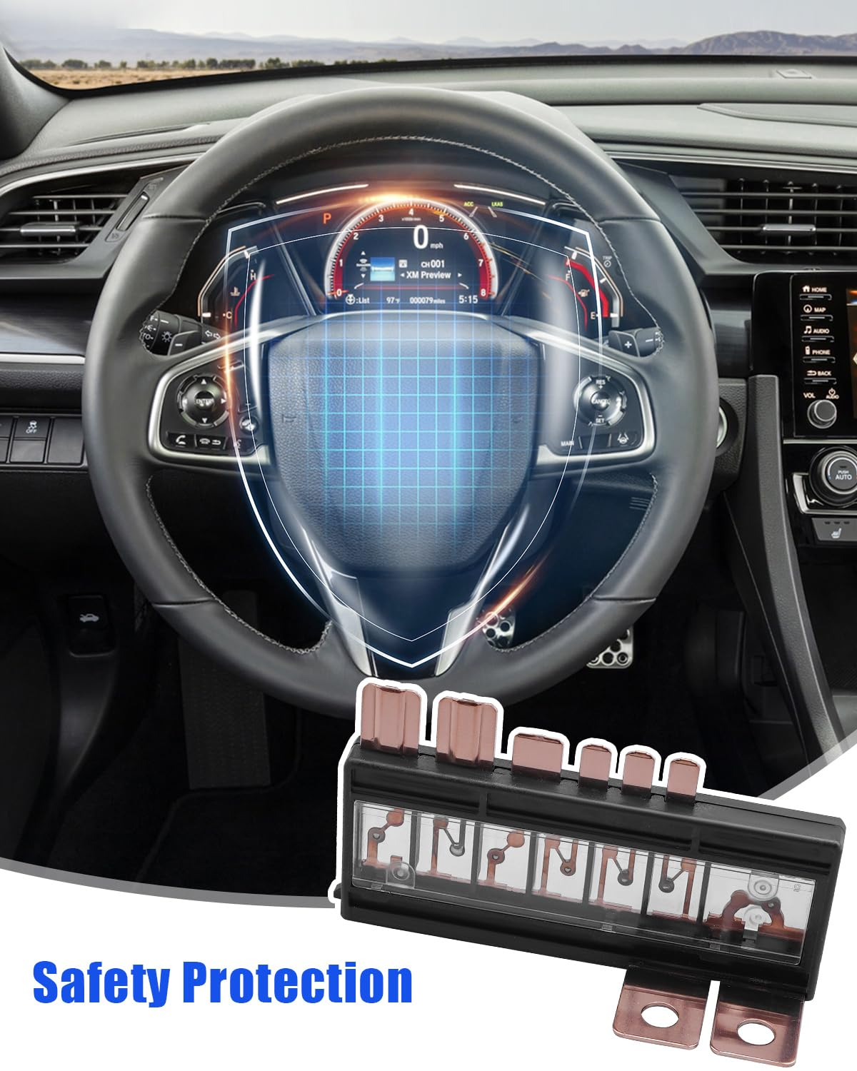 Multi Block Fuse Fit for Honda Civic 2016 2017 2018 2019 2020, Fuse Replace 38231-TBA-A01 38231TBAA01 image number 3