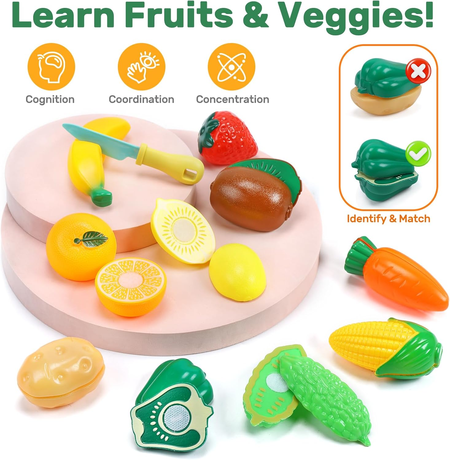 CUTE STONE Play Sink with Running Water, Toddler Sink Toy with Upgraded Electric Faucet, Play Kitchen Accessories, Cooking Stove, Vegetable Garden Toys, Learning Kitchen Toys for Kids image number 5