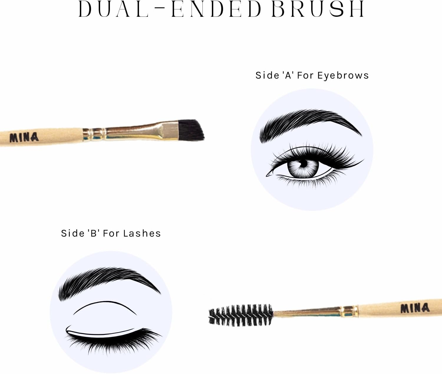 Minaibrow INK Hybrid Liquid Tint for Brow & Lashes Black |Long Lasting Spot Coloring for Brow & Lash |Instant Brow Hair Dye Tint Kit | 100% Gray Coverage - up to 14 Applications - 14Ml - Reddish Brown image number 6