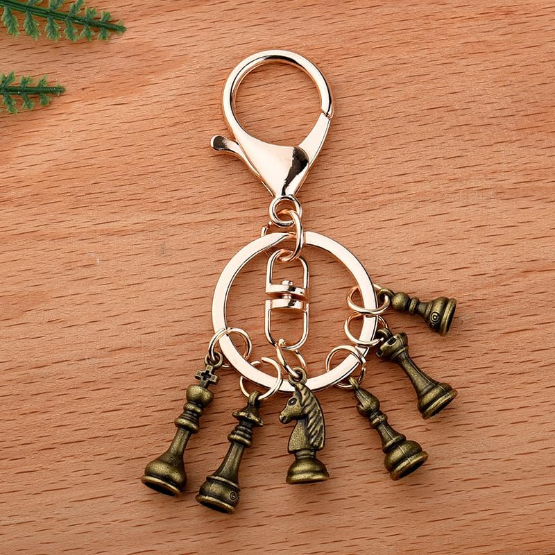 Chess Themed Gifts for Nephew Son Birthday Graduation Gifts for Grandson Teacher Appreciation Presents for Teachers Chess Piece Keychain Accessories for Backpack Novelty Bag Charms for Handbags Wallet image number 2
