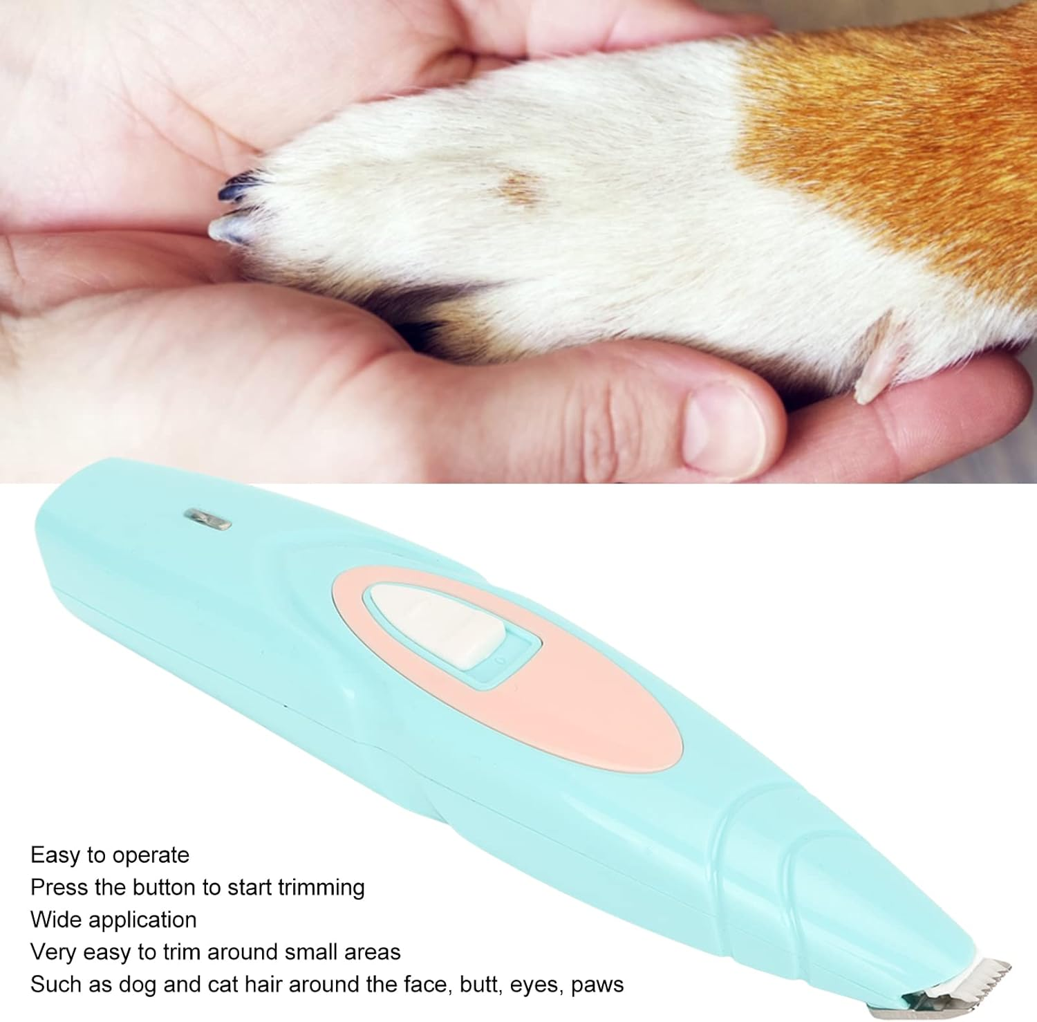 Pet Grooming Clippers, Low Noise Pet Hair Trimmer, Cordless, Electric Trimmer for Dogs, Cats, Rechargeable Pet Hair Shaver for Trimming Hair around Paws, Ears, Eyes, Face, image number 1