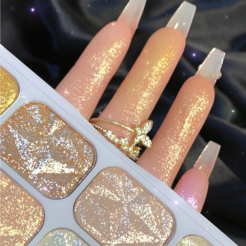 8 Colors Highlight Eyeshadow Palette,Sparkle Highlighter Shiny Eye Shadow Plate Pigmented Glitter Eyeshadow Professional Makeup (Highlighter) image number 5