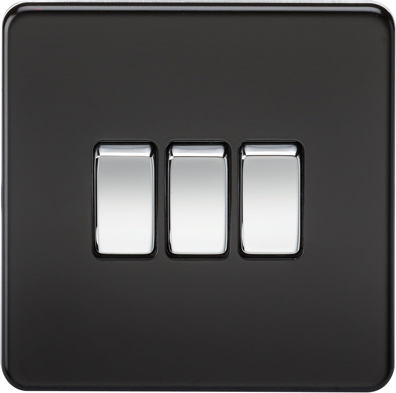 Knightsbridge SF3000PB Screwless 10 a 2-Gang 2 Way Switch, Polished Brass image number 6