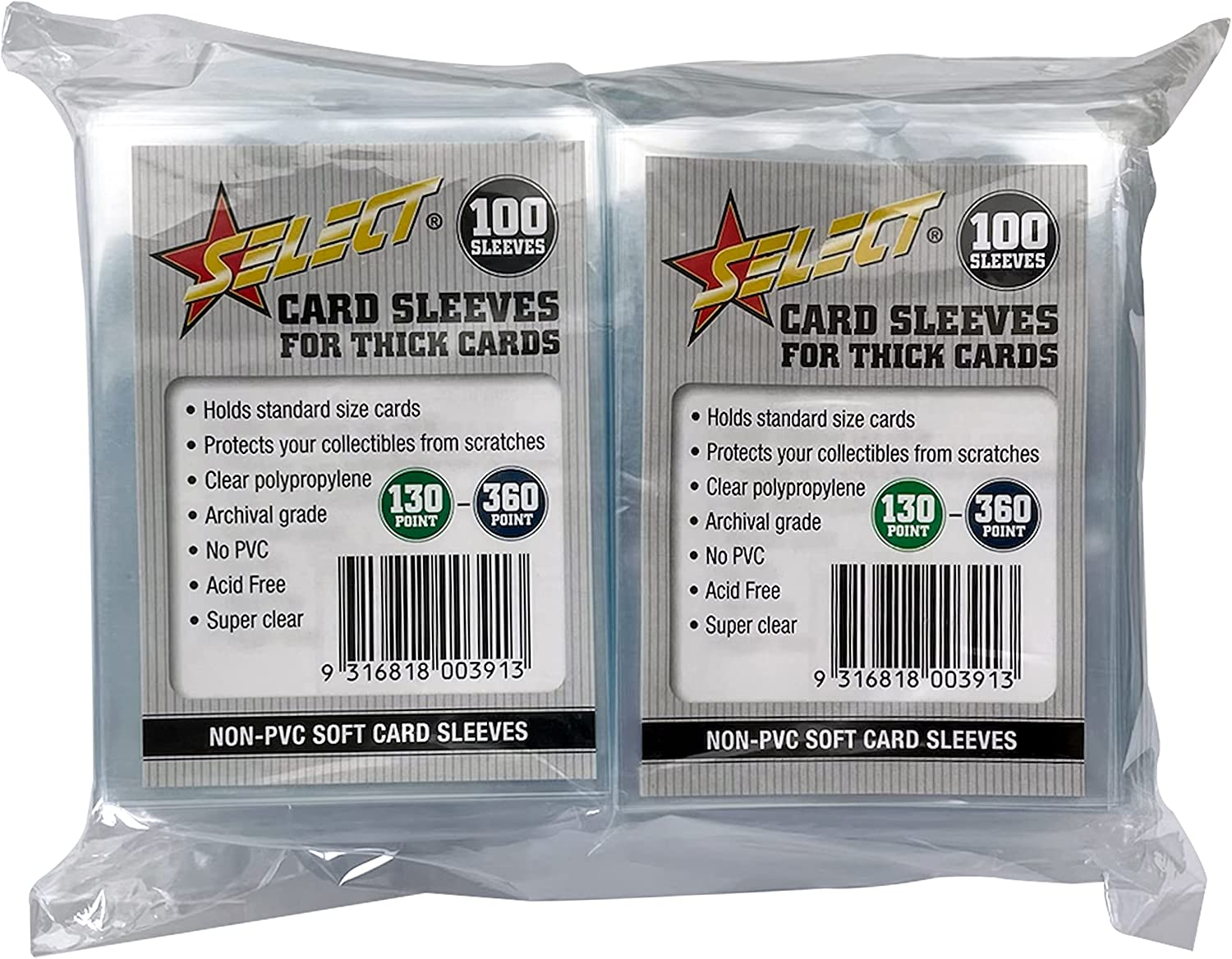 10 Packs of 100 Armour Card Sleeves - Thick Size. 1000 Pieces image number 1