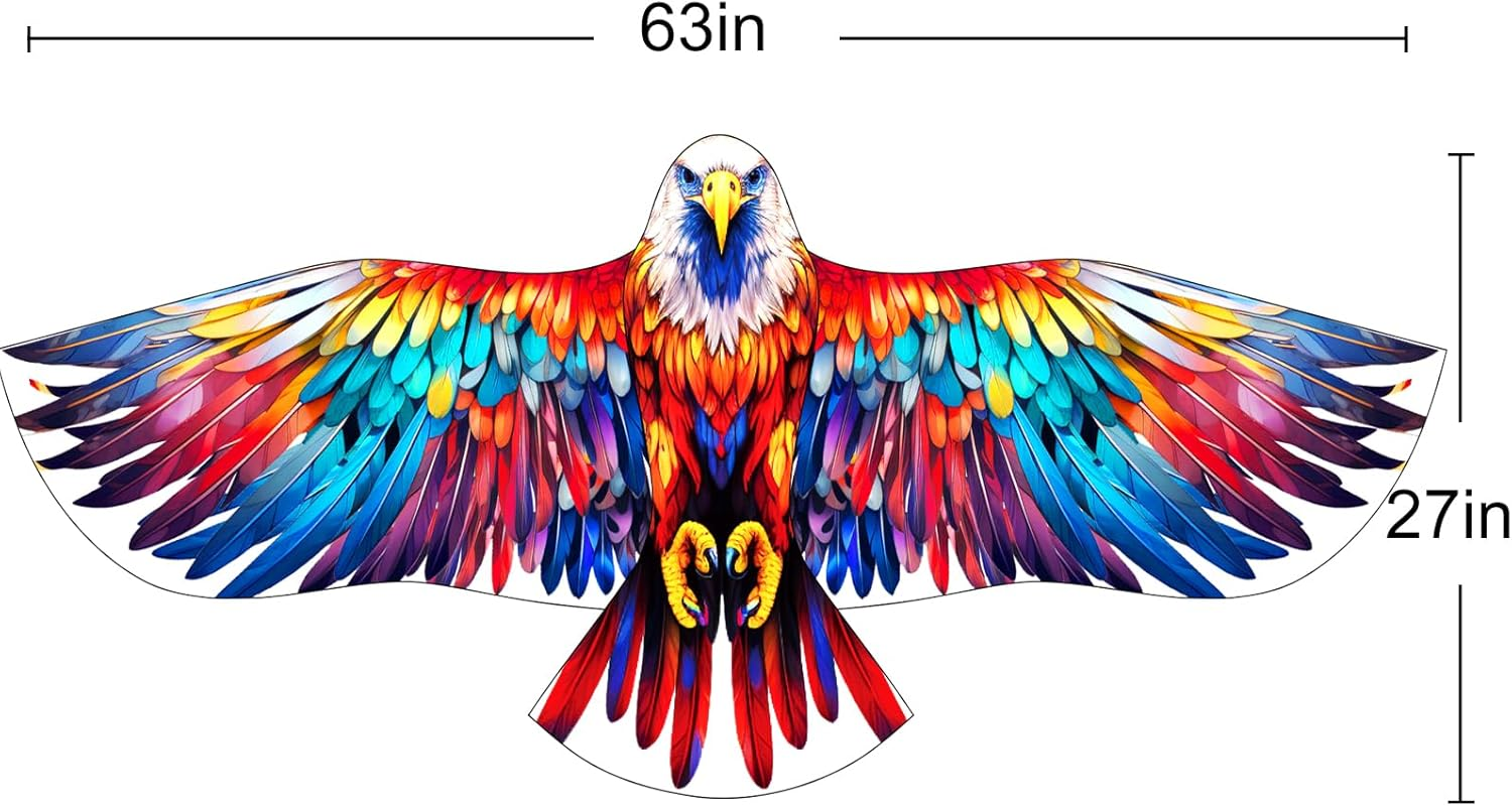 Touch the Sky Huge Eagle Bird Kite for Children & Adults, Easy to Assemble & Fly,Beach and Summer Outdoor Toy for Boys and Girls image number 3
