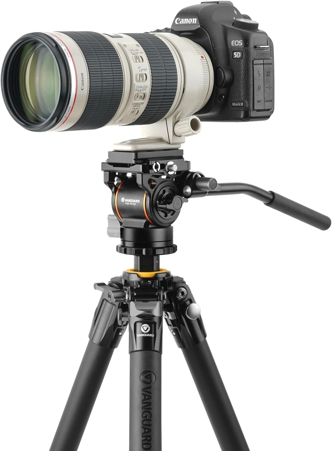 VANGUARD VEO 5 264AV14 Video Tripod Aluminium with VEO PV-14 Video Head Load 8 Kg image number 4