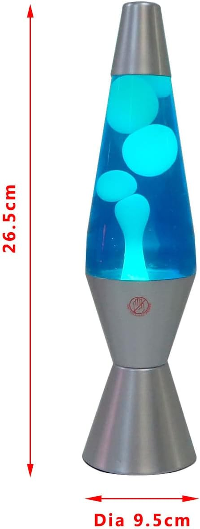 EOE Lava Table Lamp, 36 Cm Height, Blue/White image number 2
