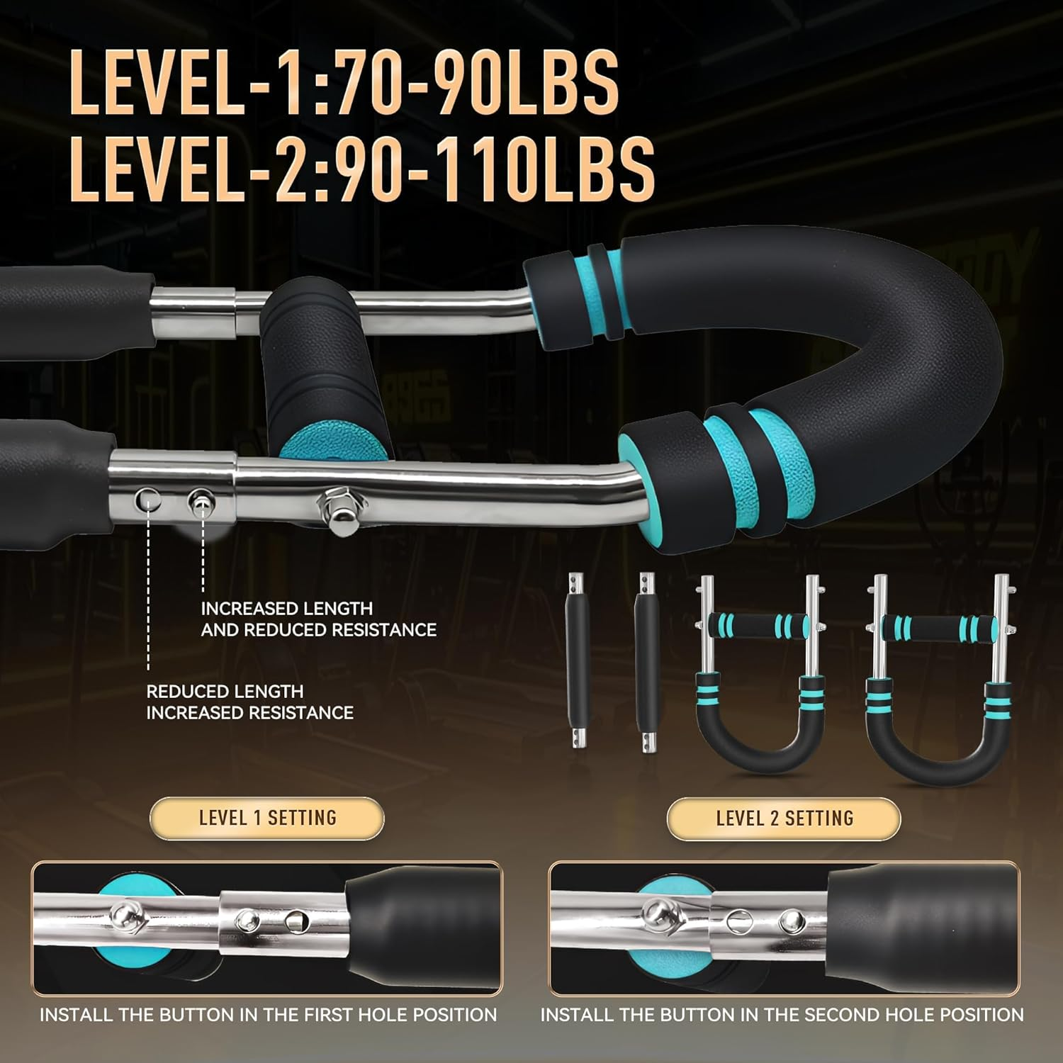 Exercise Fitness Equipment for Arm Chest, Home Gym Shoulder Muscle Workout, Strength Training Equipment Twister Arm Exerciser, Strength Forearm Trainer, Resistance Strengthener for Men Women