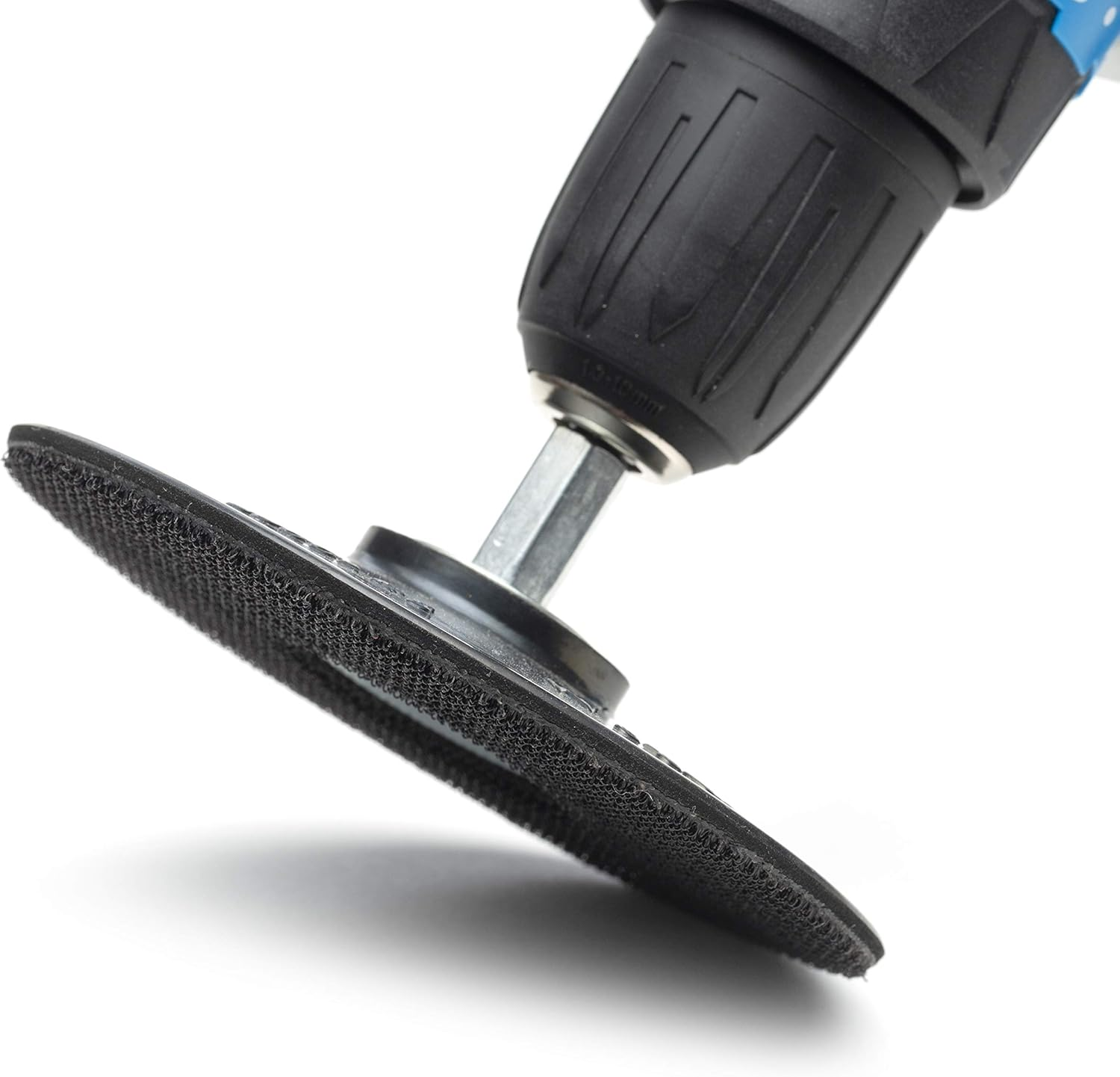 Glass Polish (150Mm) Backing Pad for Drill - Hook and Loop Grip Backing Pad with Drill Attachment - GP12737 image number 1