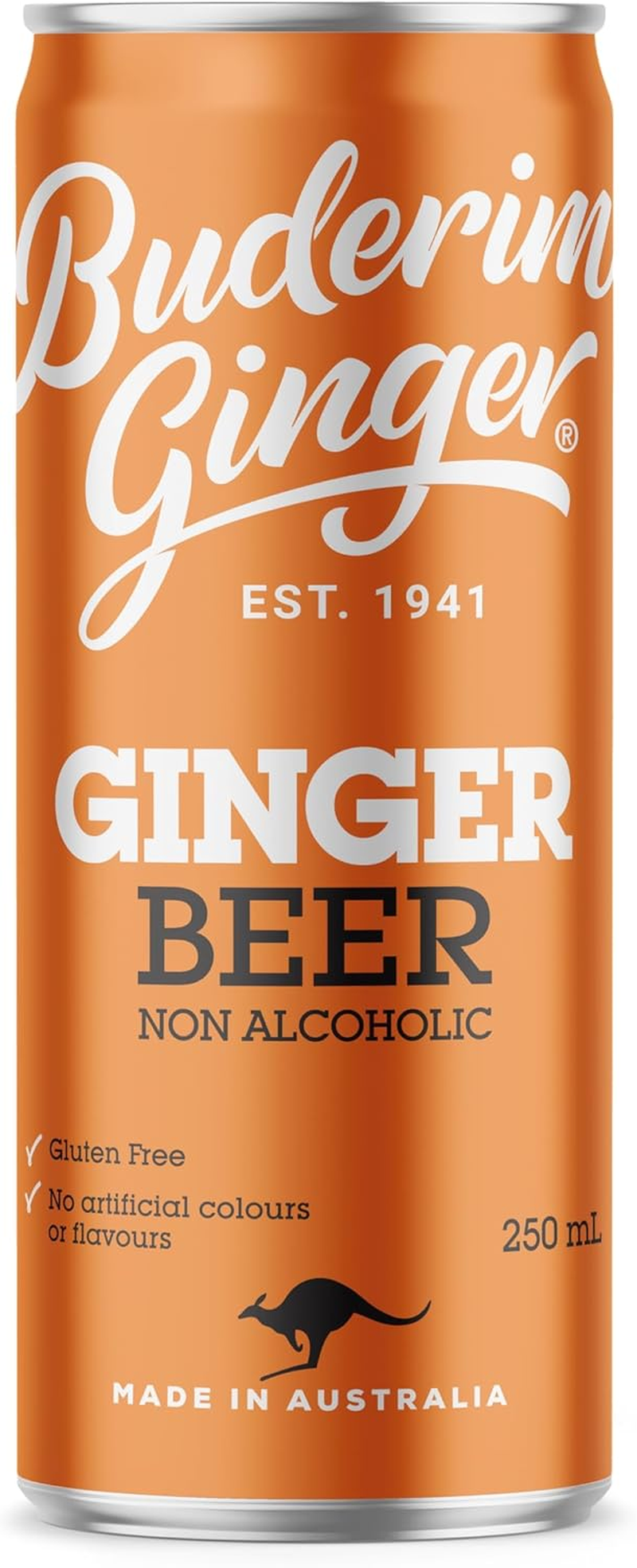 Buderim Ginger Non-Alcoholic Ginger Beer, 4 X 250 Ml Cans, Made with Fresh Ginger, Super Refreshing, Great as a Mixer image number 3
