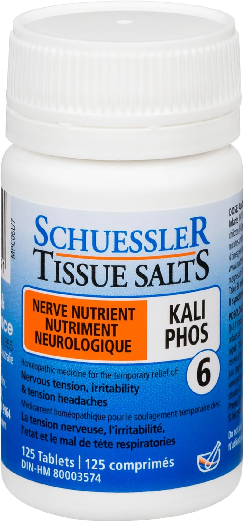 Schuessler Tissue Salts 125 Tablets - Kali Phos - No 6 - Nerve Nutrient image number 3