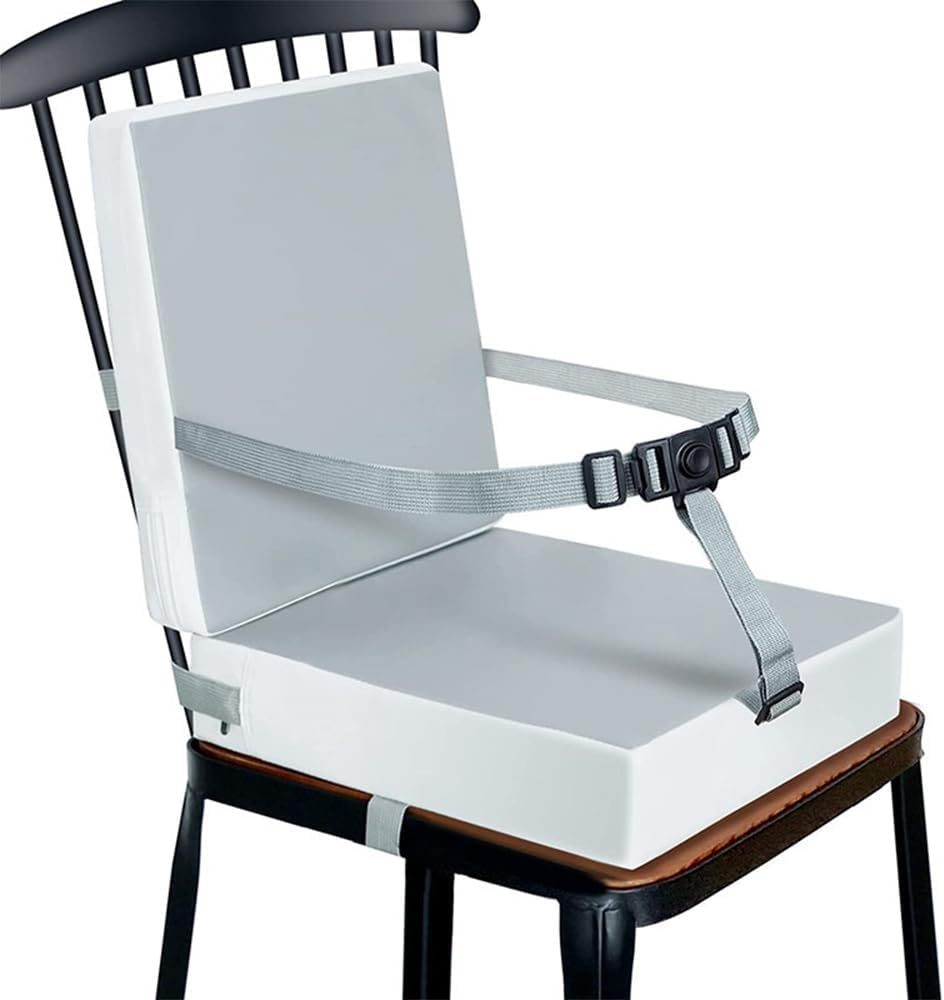 Portable Toddler Booster Seat,Increasing Booster Cushion,Adjustable Seat Belt,Removable Chair Booster,Seat Pad,Soft Seat Mat,For Dining,Learn,Camping,Play image number 5