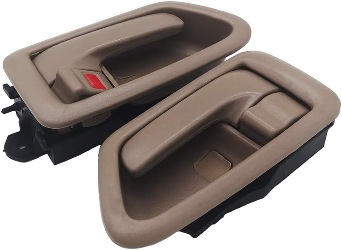 BOPART inside Interior Door Handle for 97-01 Toyota Camry, 1997 1998 1999 2000 2001 Camry Front Rear Driver & Passenger Side Inner Door Handle Automotive Replacement Parts (Beige/Tan) image number 4