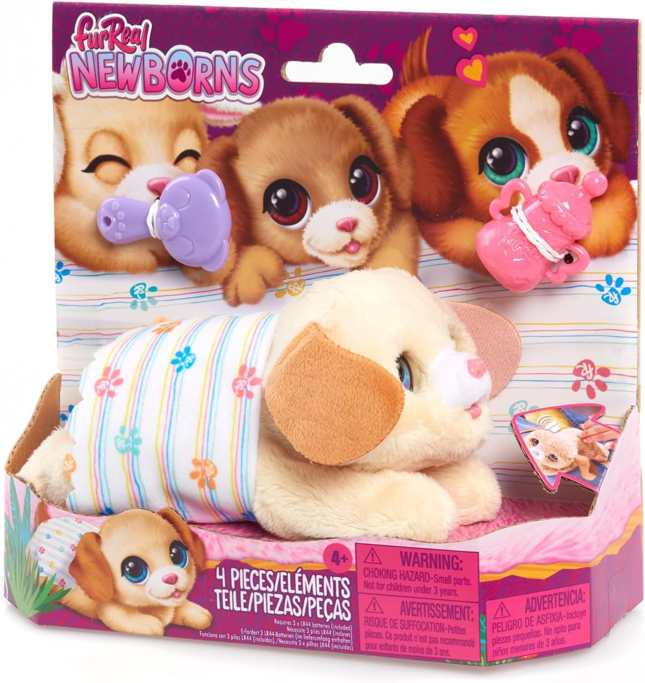 Furreal Newborns Puppy 15 Cm Interactive Pet, Small Plush Puppy with Sounds and Motion, Kids 4 and up by Just Play image number 6