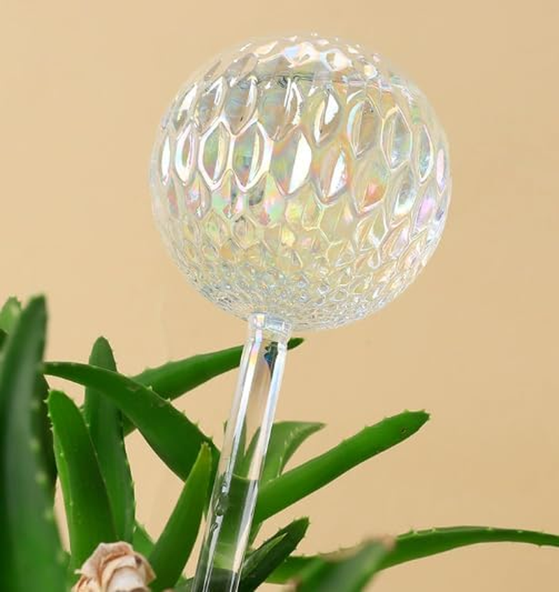 Crystal Clear Self-Watering Globe, Iridescent Glass Plant Watering Bulb, Decorative Indoor Outdoor Plant Care, Diamond Pattern Design image number 6