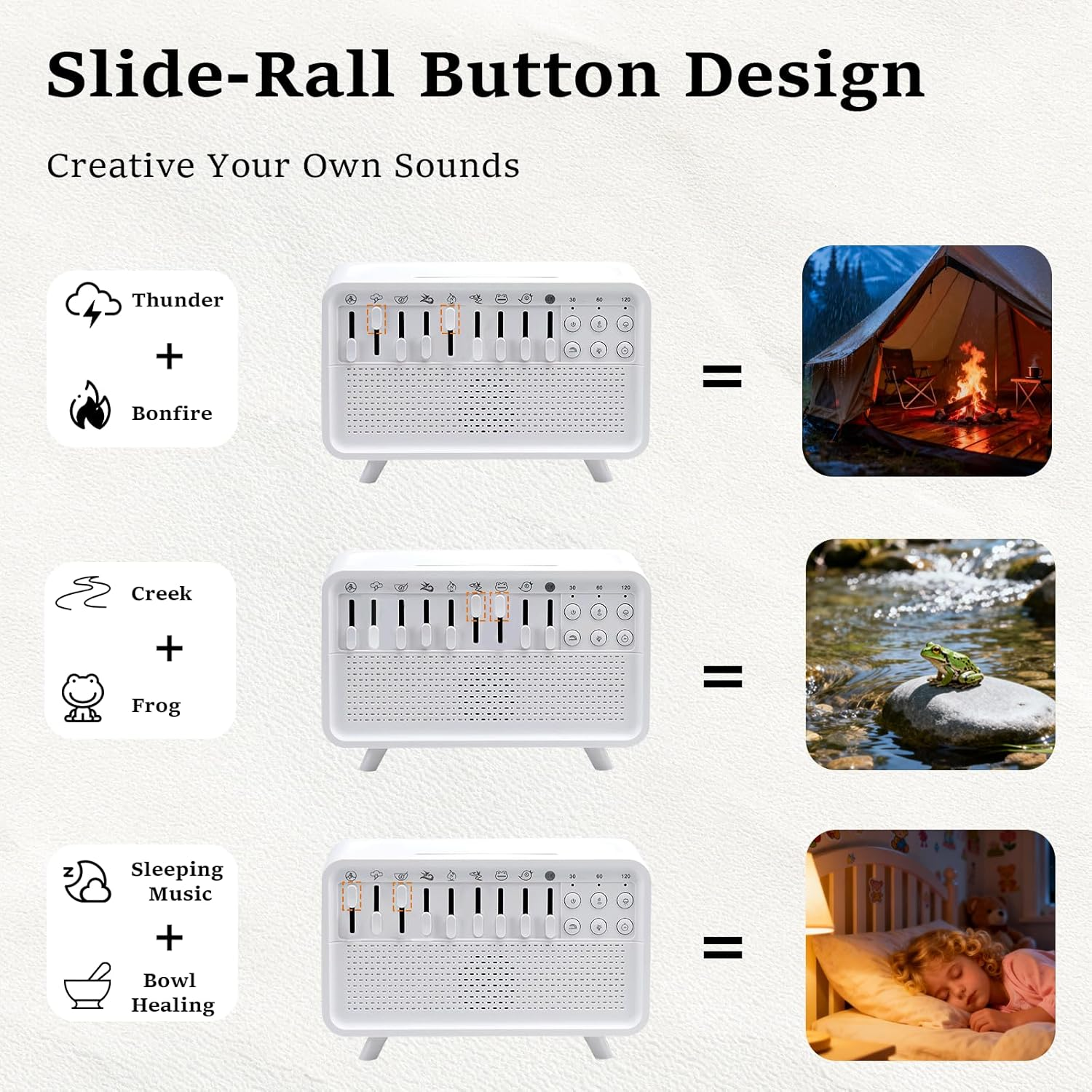 White Noise Humidifier Night Light 4-In-1 White Noise Machine with 8 Ambient Sounds Air Humidifier for Bedroom Powered by USB Essential Oil Diffuser for Sleeping Meditation Work image number 4