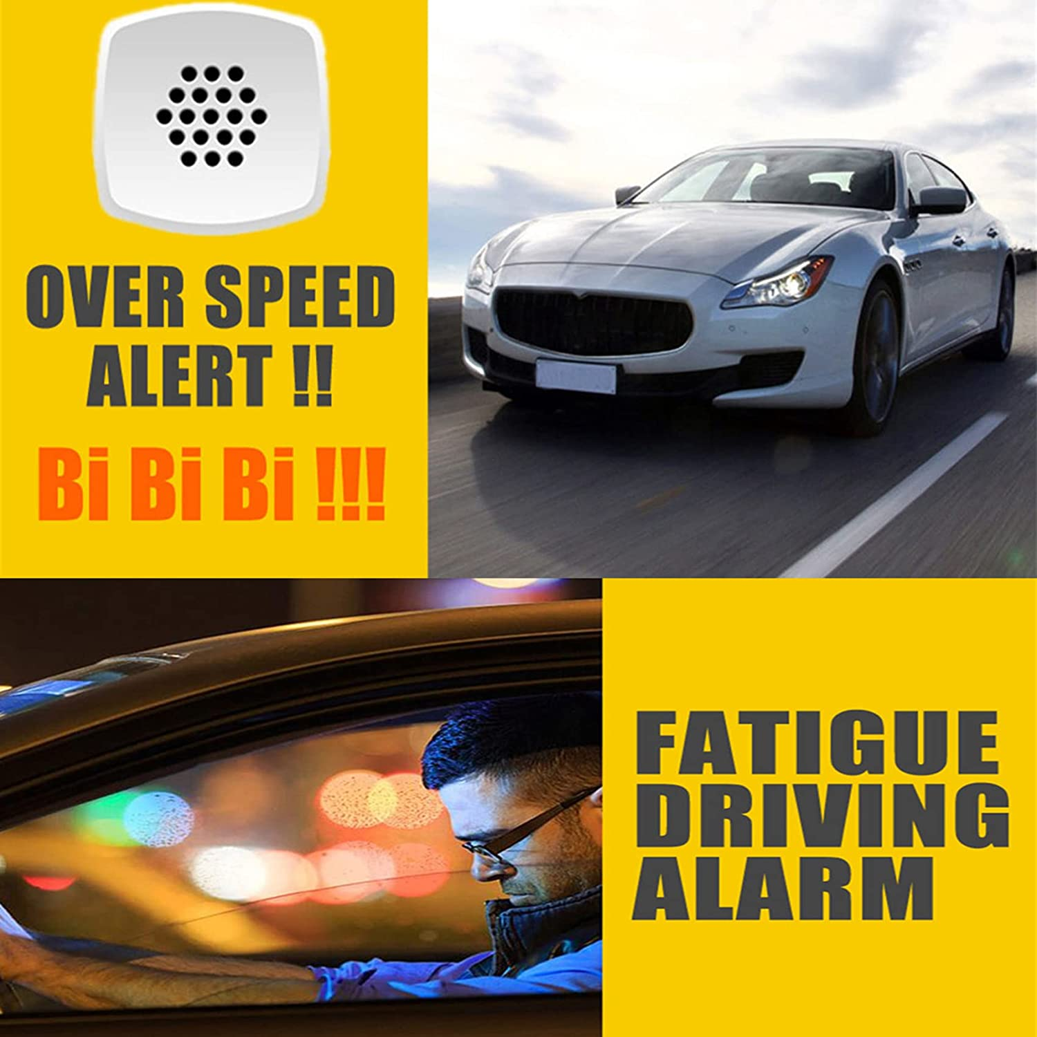 AUTENS Digital GPS Speedometer Universal HUD Head-Up Display Driving Speed Alert Fatigue Alarm for Cars with KM/H and MPH, 4.5Inch Large Screen for Car & Other Vehicle (C80) image number 3