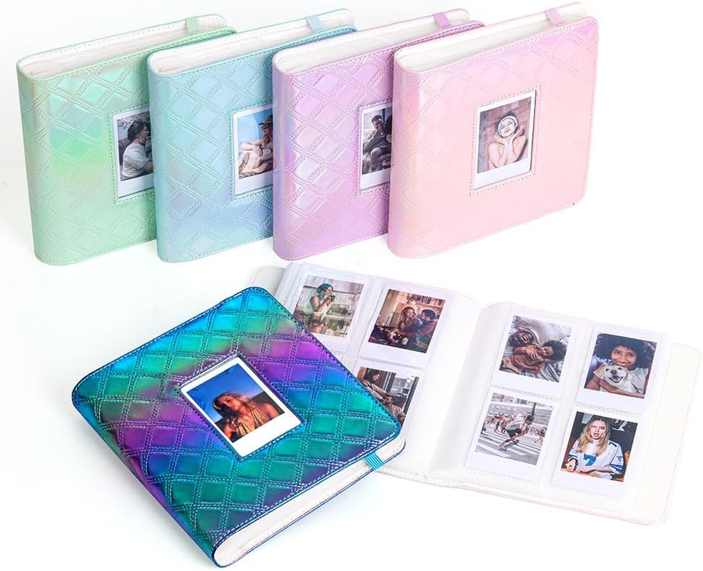 LAYOMI 288 Pockets Photo Album for Fujifilm Instax Mini 11 12 40 90 Evo Liplay Instant Camera, Photo Album for Polaroid Kodak HP Zink 2X3" Photo (Pearly Pink) - Pearly Green image number 4