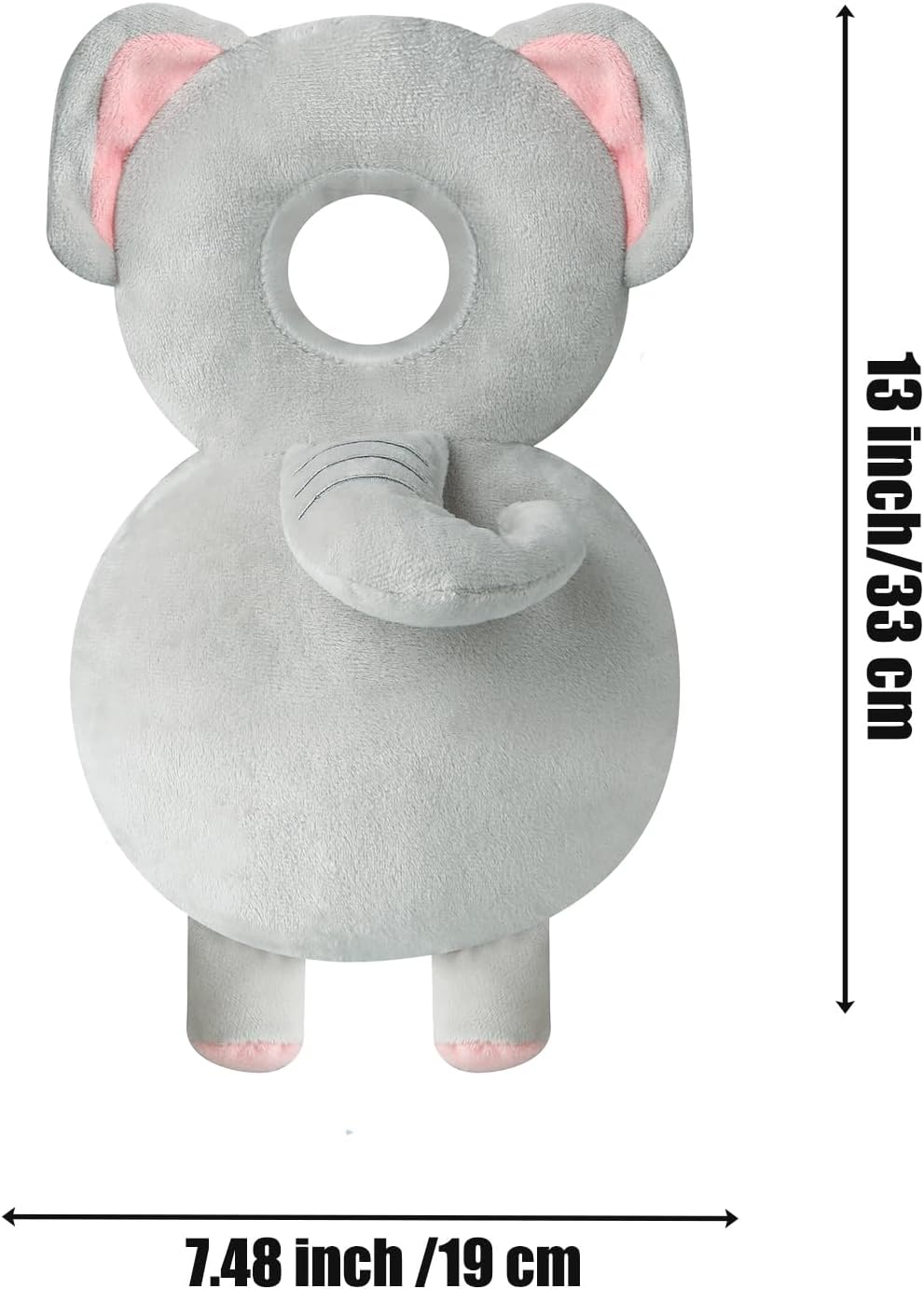 Pandaear Baby Head Protection Backpack, Toddler Walking Head Protector, Adjustable Head Protector Pad Safety Cushion (Elepant)