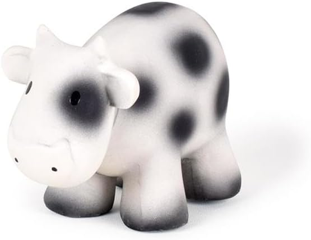 Tikiri Fully Enclosed My 1St Farm Cow All Rubber Rattle Teething & Bath Toy