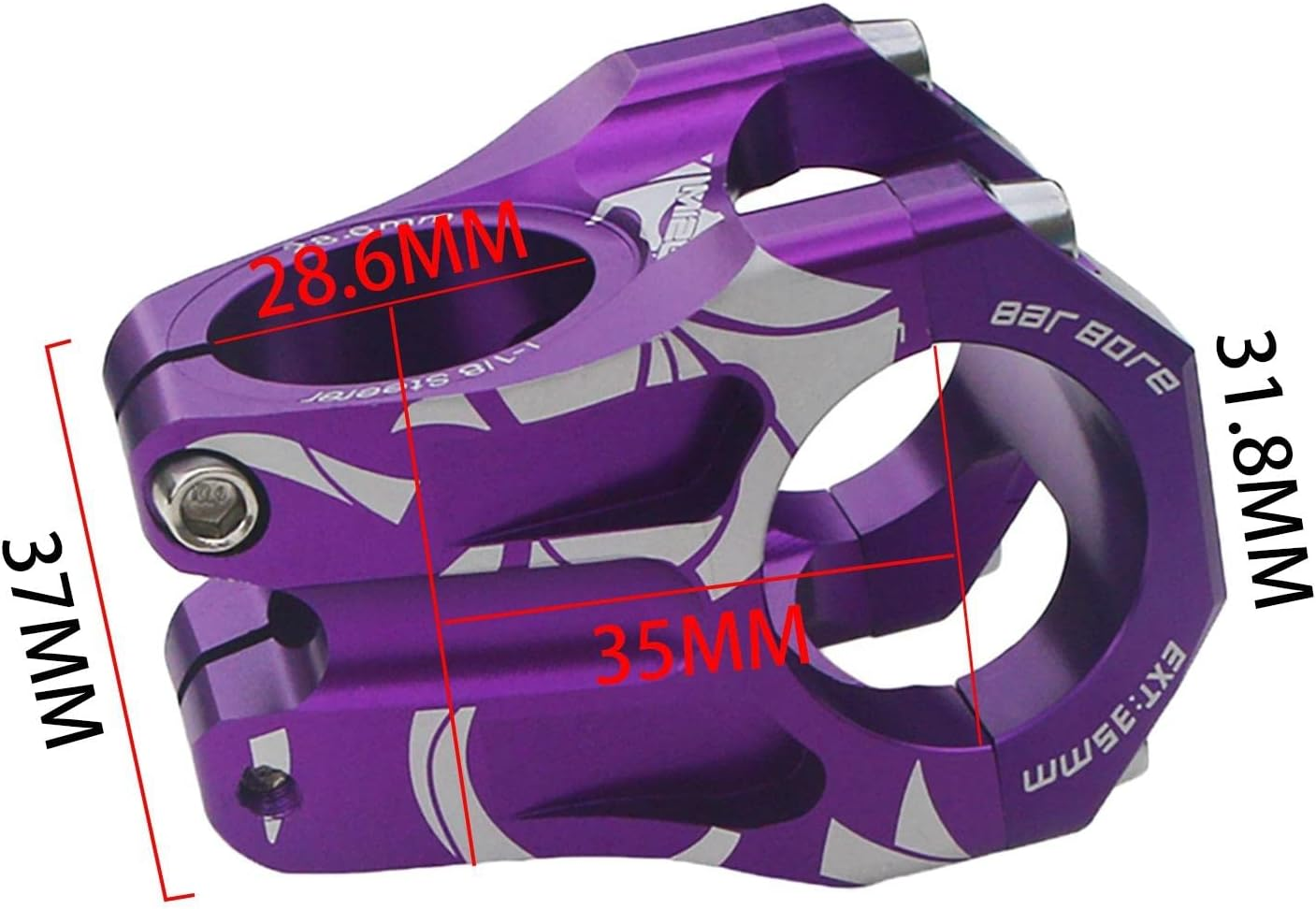 Generic MTB Road Bike Short Stem 31.8Mm 35Mm 1-1/8" Handlebar Stems Road Bike Stem, Bicycle Stem, for BMX MTB Cycling image number 4