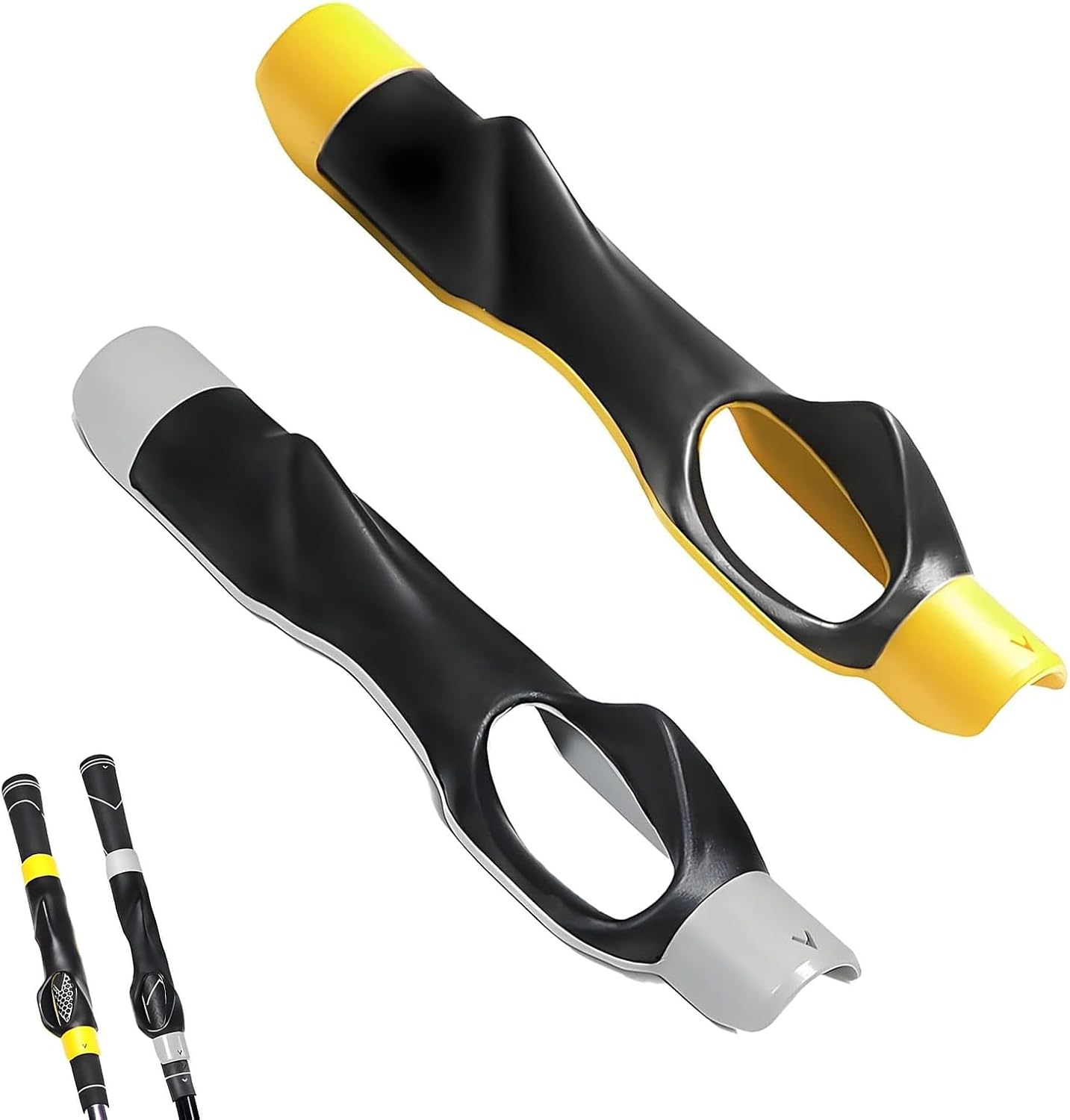 2 Pack Golf Grip Trainer - Golf Grip Training Aid for Correcting Left/Right Hand Positions, Ergonomic Golf Grip Training Attachment for Hand Position Improvement image number 2