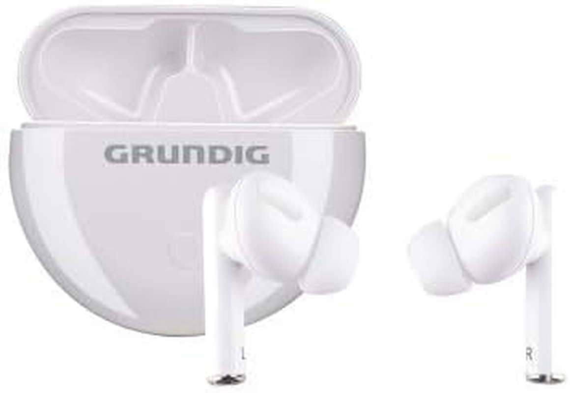 Grundig Wireless Bluetooth Headphones, True Wireless Sport Earbuds, Headset up to 9 Hours Playtime, USB-C Quick Charge, Comfortable Fit, White image number 4