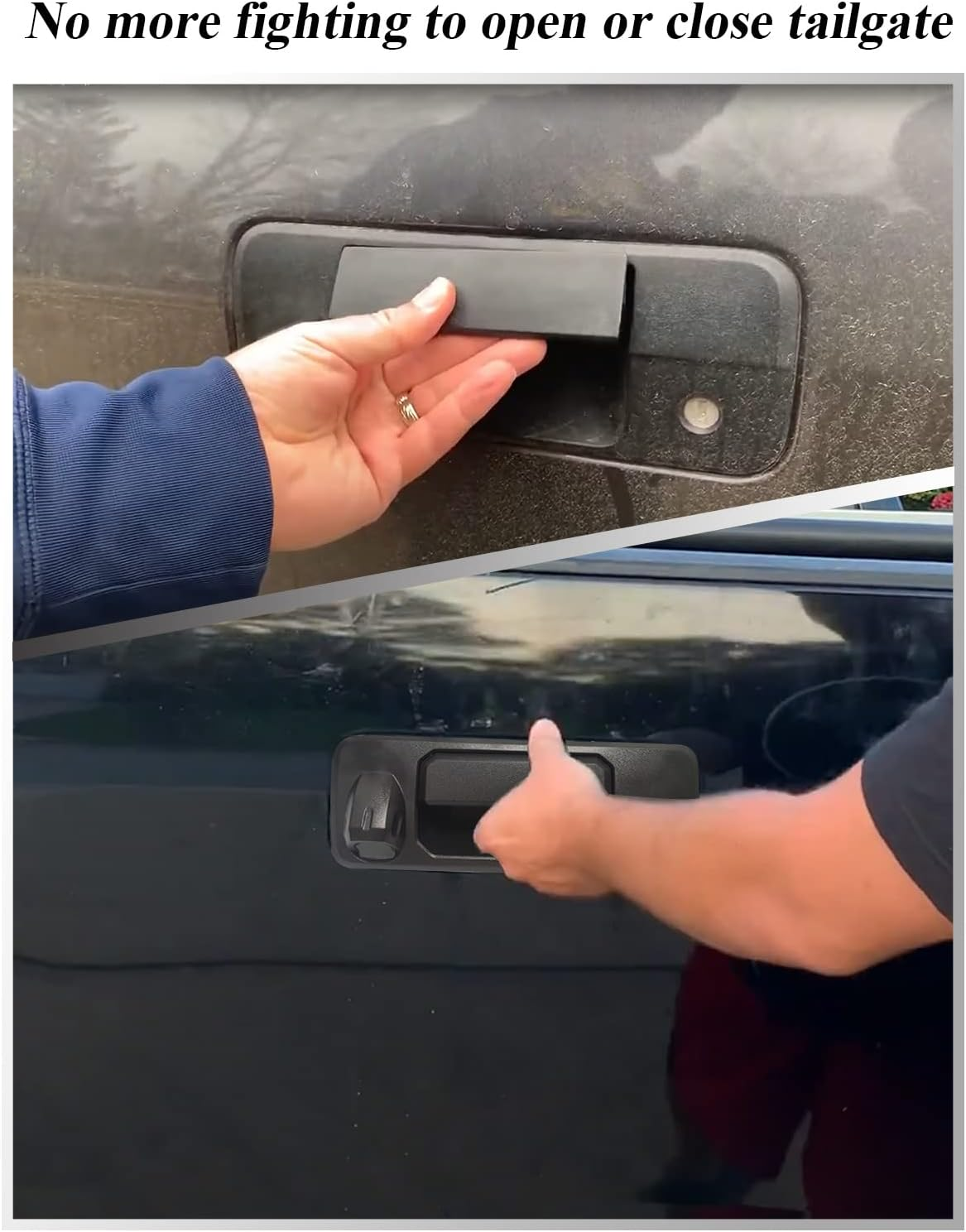 SYOAUTO Tailgate Handle Automotive Replacement Part for 2014-2019 Toyota Tundra and 2016-2020 Toyota Tacoma Liftgate Latch Handle with Rear Camera Hole Replaces# 69090-0C090, 69090-0C091 image number 5