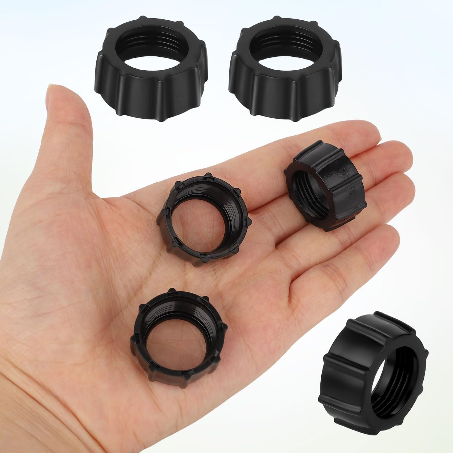 BOXOB 6Pcs Tightening Nut for Replacement Car Phone Mount Parts, 17Mm Ball-Joint Fixed Adapter Head Bracket Holder Ring for DVR Camcorder Wireless Charger, GPS Dash Camera, Phone Holder Stand Clip image number 3