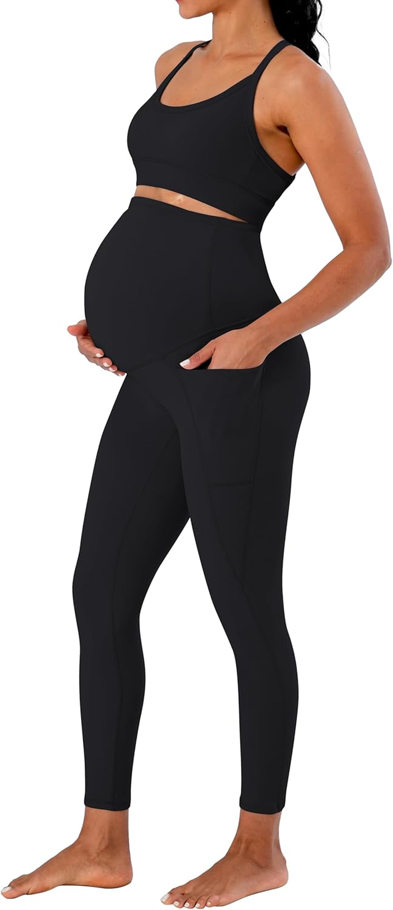 Sunvalix Maternity Leggings &ndash; Buttery Soft over the Belly Yoga Pants for Spring & Summer, Workout & Lounge