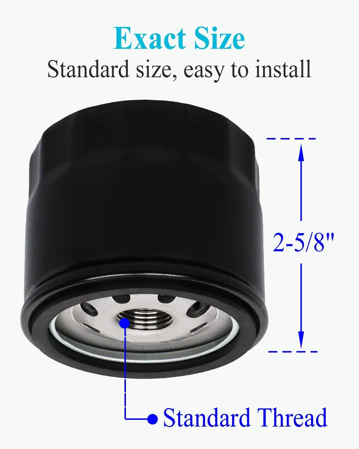 HOODELL 4 Pack 12 050 01-S Oil Filter, Professional Factory Oil Filter Fits Kohler Engine Troy Bilt Bronco 12 050 01 1205001-S 12 050 01-S1, Lawn Mower Oil Filter image number 4