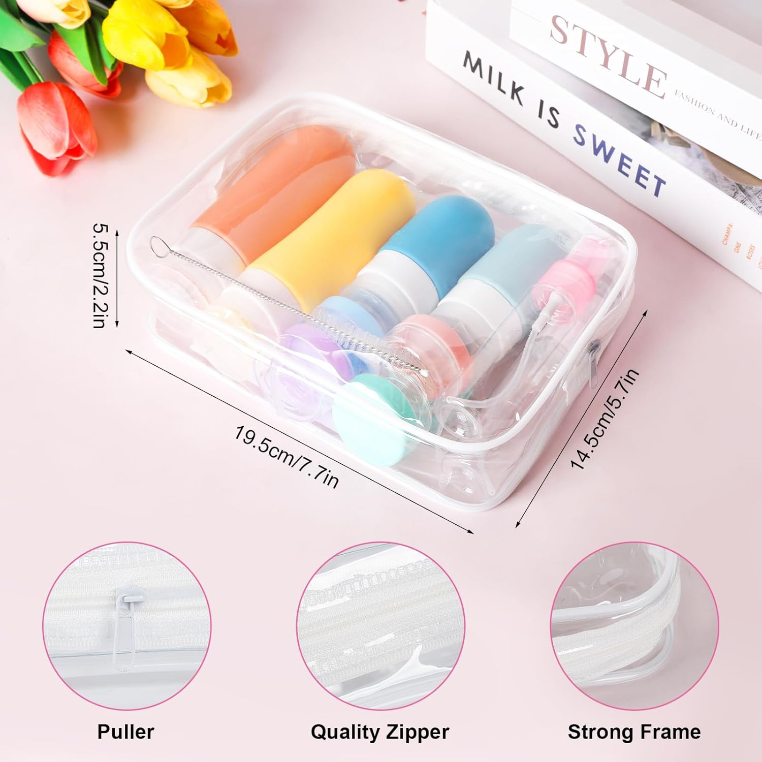 16 Pack Travel Bottles Set (White Pack) - White Pack image number 1