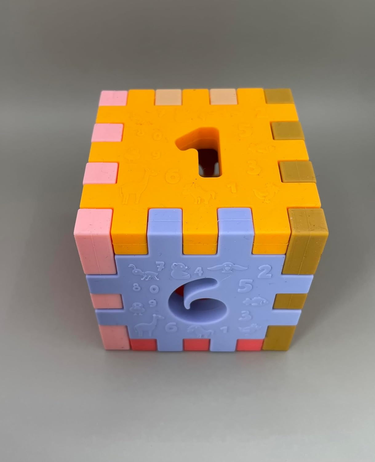 Silicone Number Puzzle Cube &ndash; Educational Toy for Toddlers, Multi-Coloured, Soft Learning Blocks for Early Development & Counting Fun image number 1