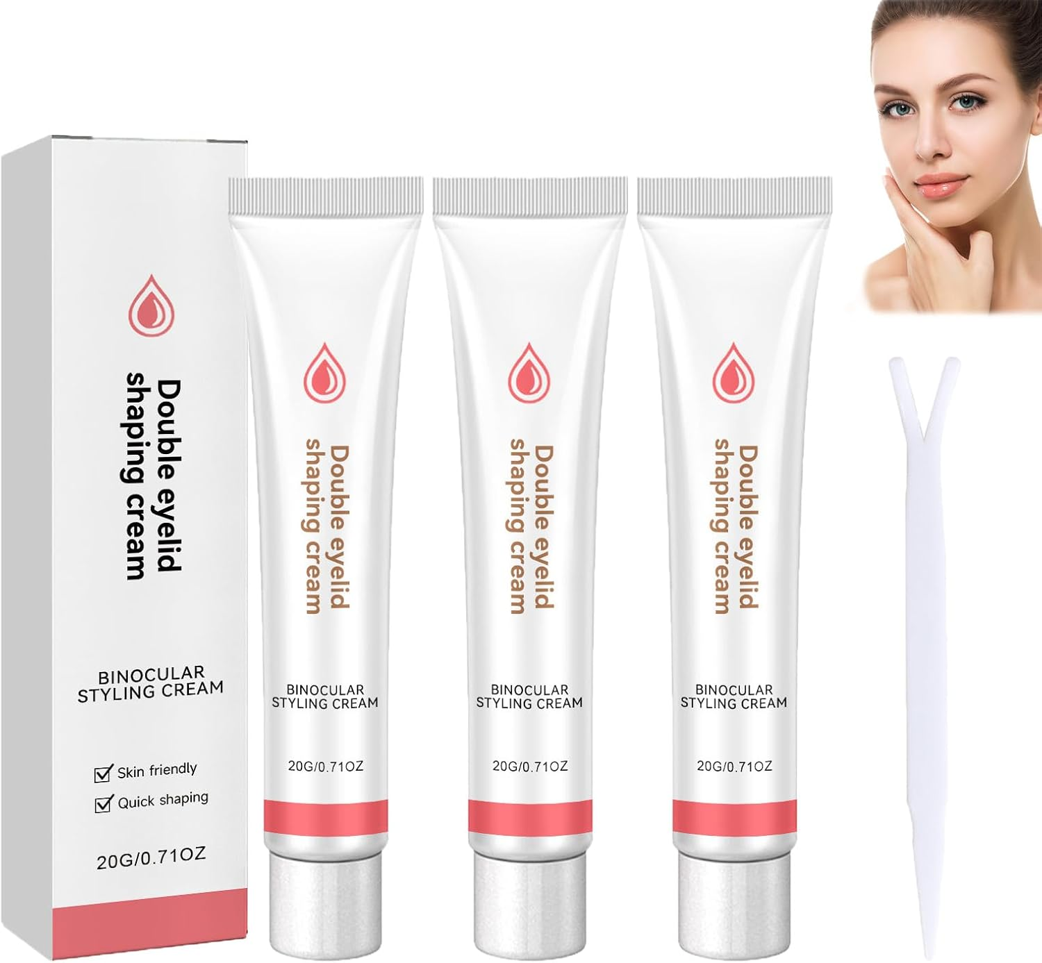 Eyelid Lifting Cream,Double Eyelid Styling Cream,For Hooding Long Lasting & Waterproof,Double Instant Eye Lift,Dou/Ble Eye/Lid Styling Cr/Eam,Shaping Gel for Eyes (7 PCS)