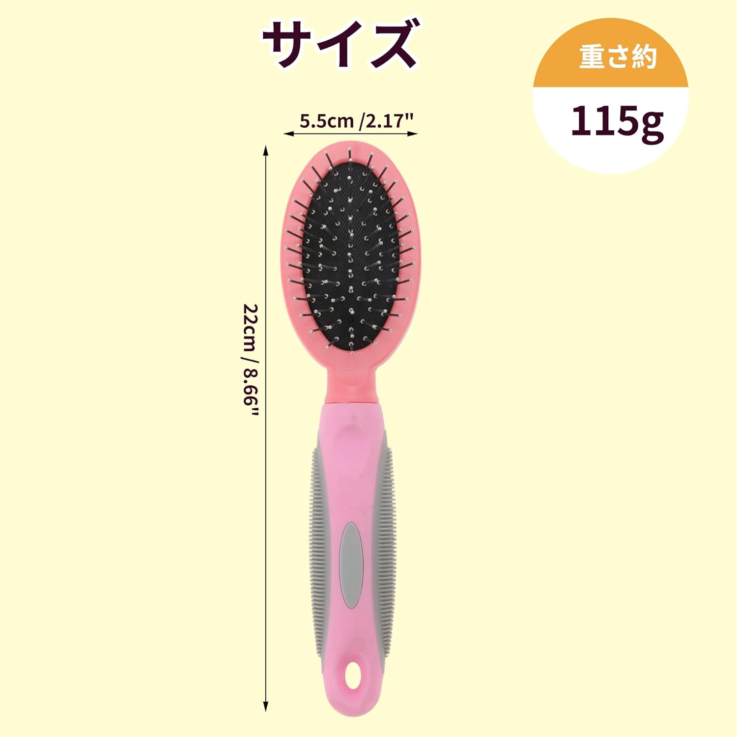 CAPASTEC Double Sided Pet Brush, Cleaning Brush for Cats Dogs, Pet Grooming Brush, Easy Detangling Brush for Hair Massage Indoor and Outdoor, Pink image number 3