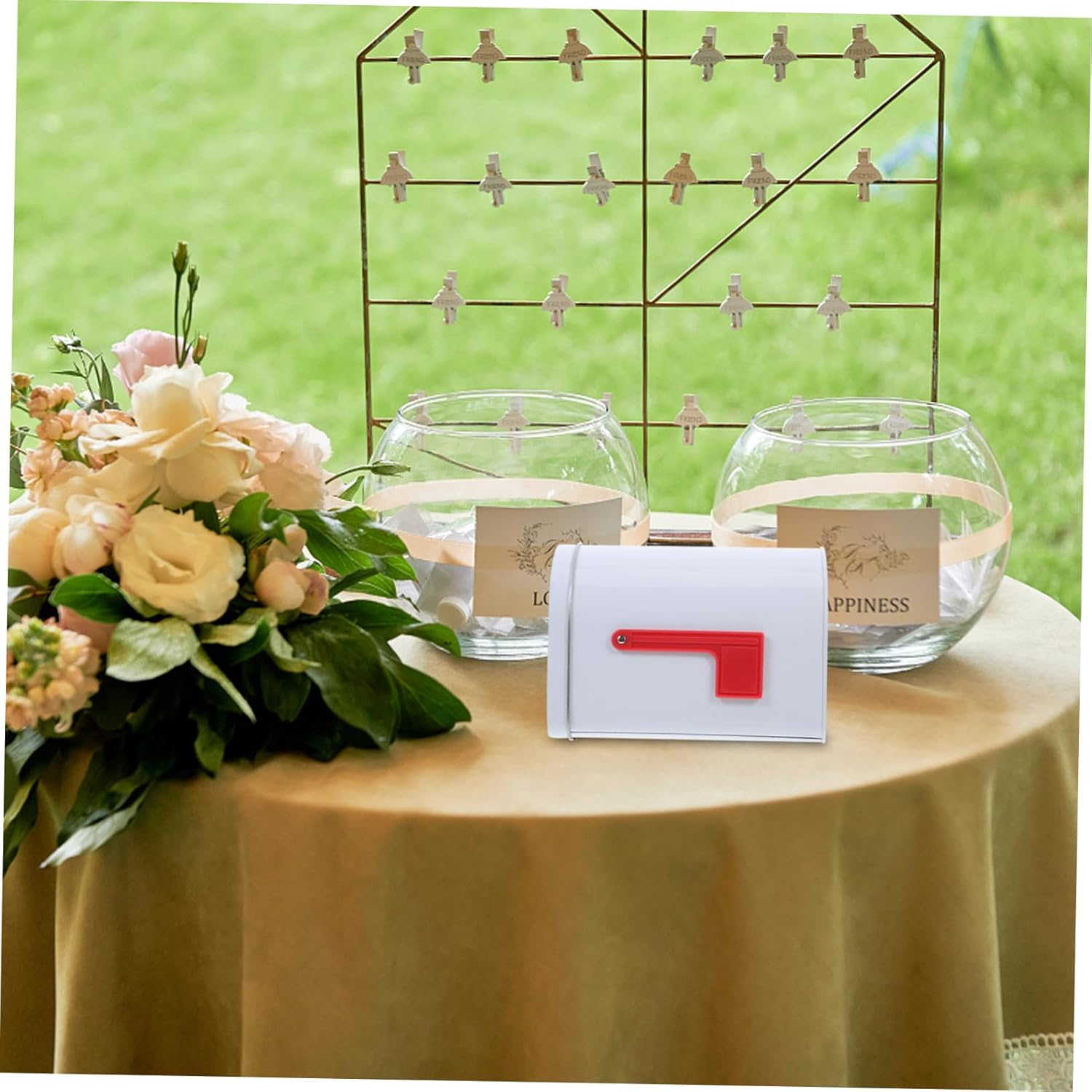 Cabilock Mailbox Toy Boys and Girls Mailbox Craft Case Metal Post Mount for Sensory Play White image number 1