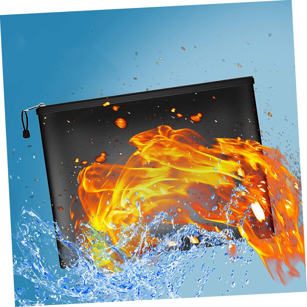 Jojofuny Fireproof Waterproof Document Bag 29X20.5Cm Fireproof Money Bag for Office Home image number 1
