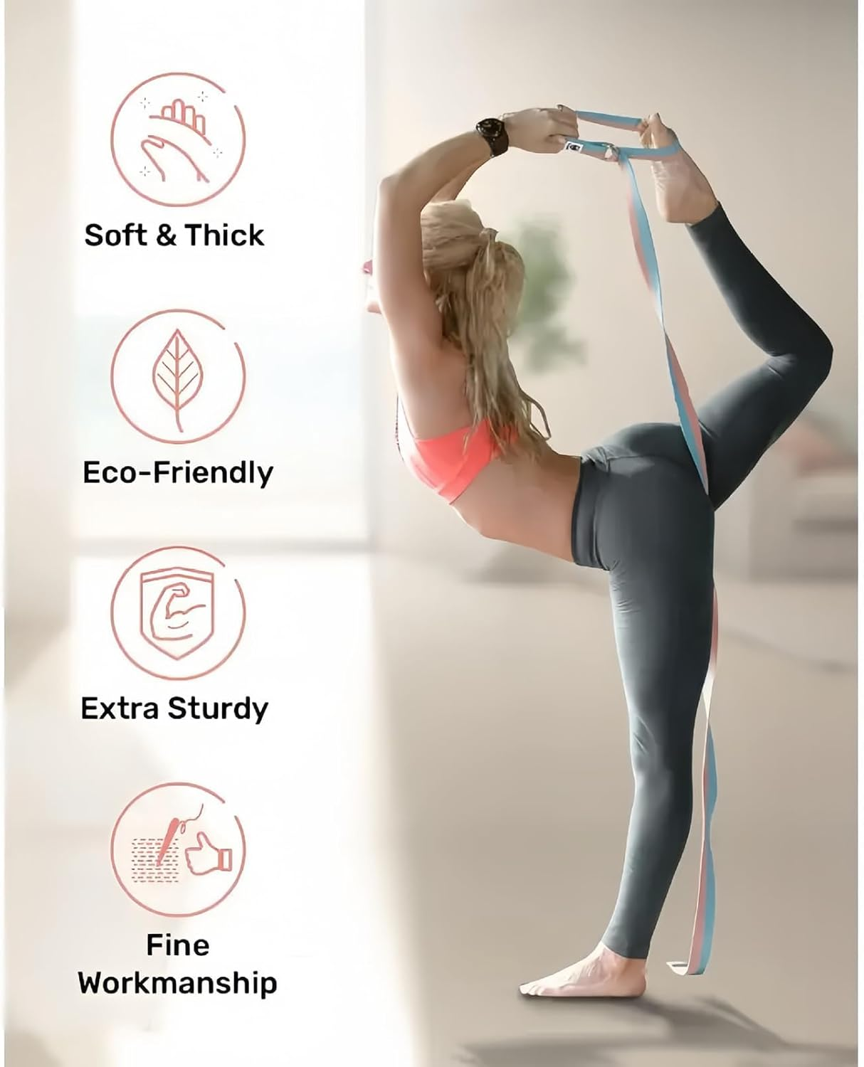 Pilates Ring Set 13 Pieces Pilates Equipment Accessories, Better Me Pilates Set, Pilates Ball 12 Inch Magic Circle Yoga Ring and Resistance Band for Women'S Home Workouts & Beginners image number 5