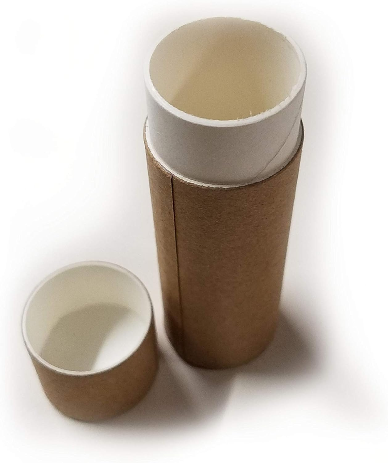 Empty Cardboard Deodorant Containers - Push-Up Style, Top-Fill, Reusable and Biodegradable 1.0 Oz (15-Pack) Brown